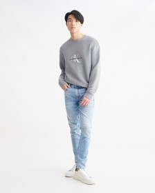 PREMIUM ESSENTIALS MONOLOGO OTTOMAN SWEATSHIRT, Overcast Grey, hi-res