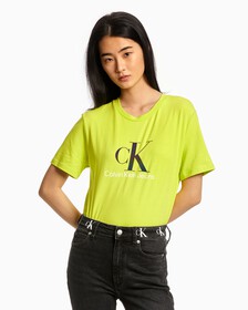 Monogram Straight Tee, Lemon Lime, hi-res