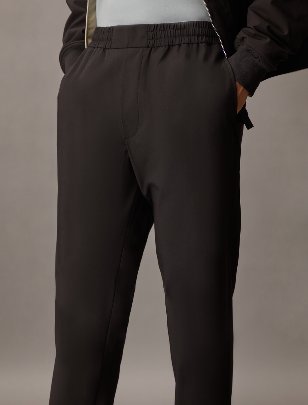 Tailored Pull On Trousers, Black Beauty, hi-res