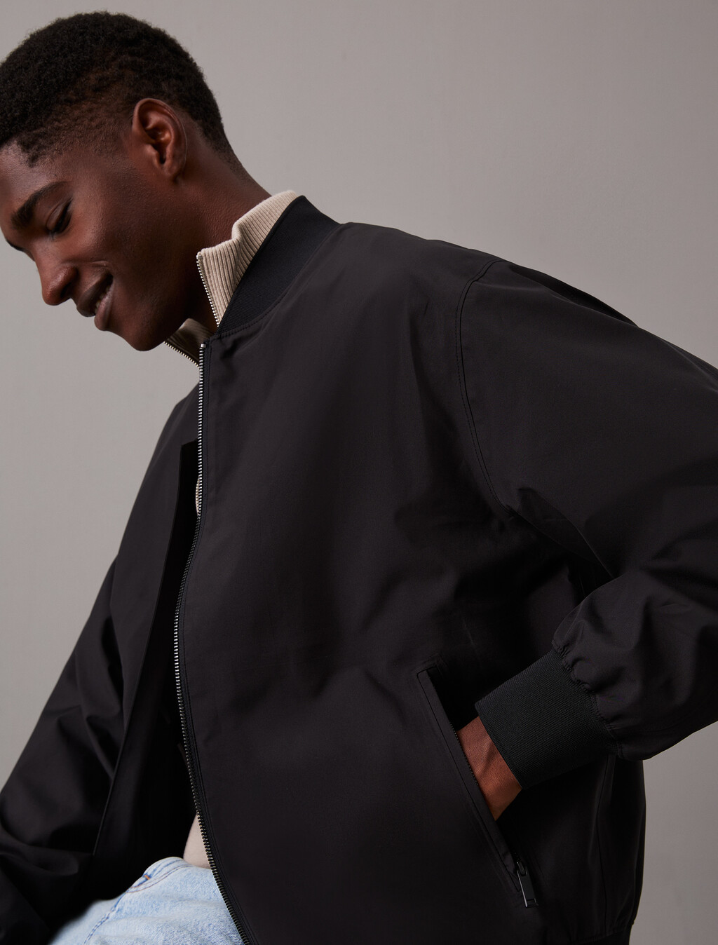 Technical Bomber Jacket, Black, hi-res