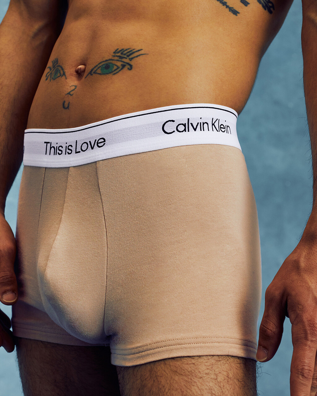MODERN COTTON THIS IS LOVE TRUNKS, Travertine, hi-res