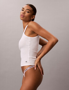Dipped String Thong - Icon Lace, Hawaii Orchid, hi-res