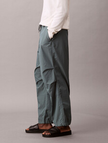 Cotton Nylon Drawstring Parachute Pant, Seaside Aqua, hi-res