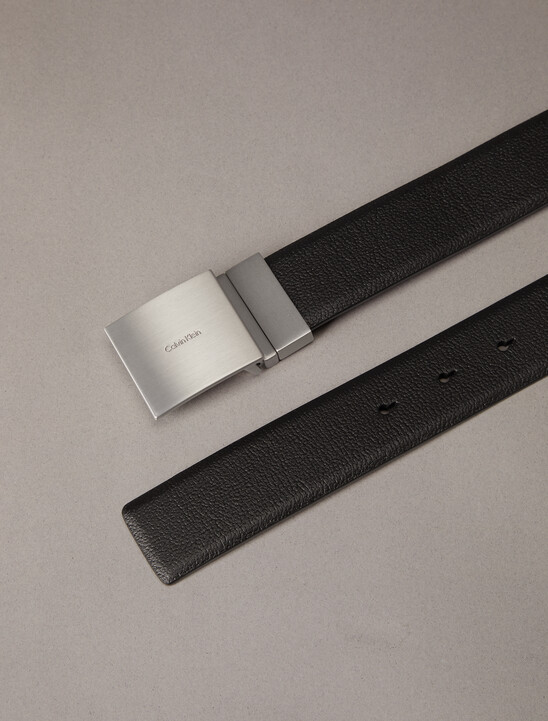 Reversible Plaque Buckle Dress Belt