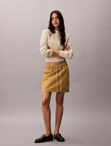Soft Nylon Mini Skirt, Antelope, hi-res