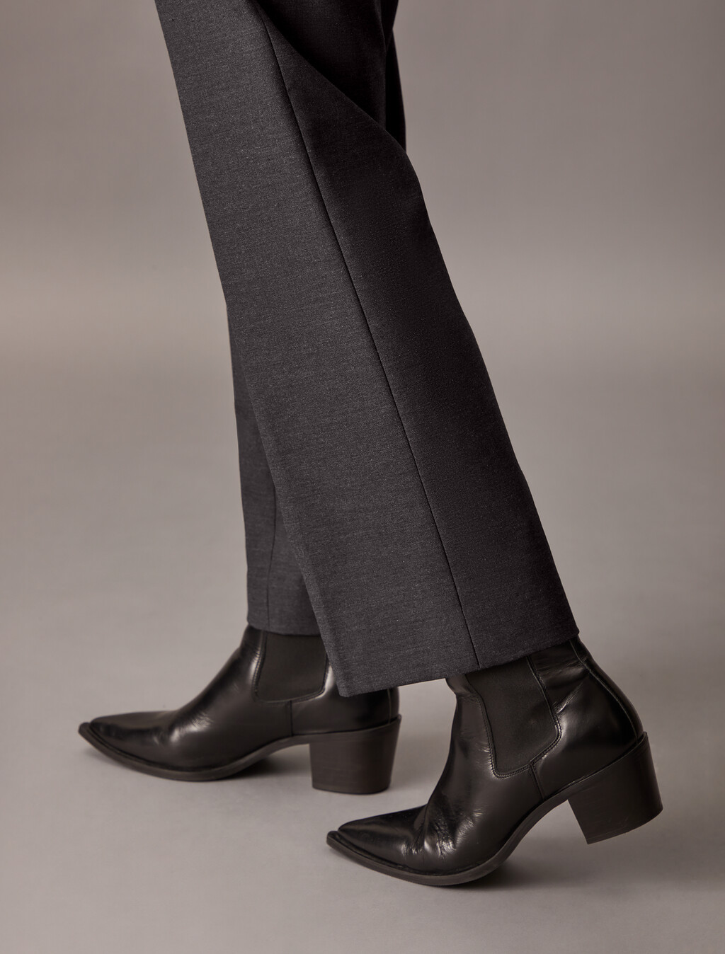 Refined Stretch Trousers, Endless Gray Melange, hi-res