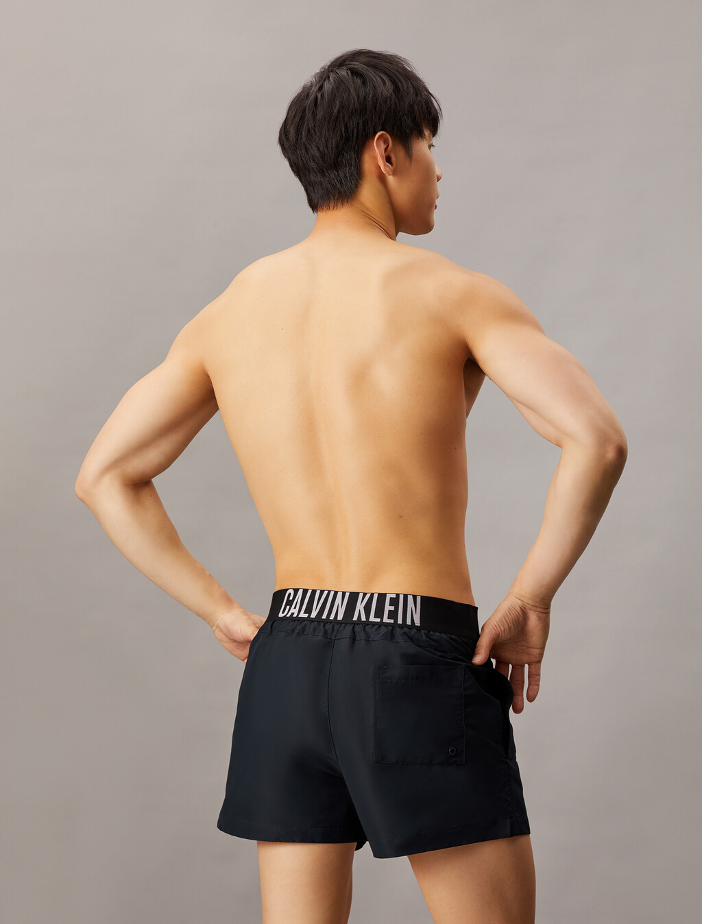 Logo Waistband Swim Shorts - Intense Power, Dark Sapphire, hi-res