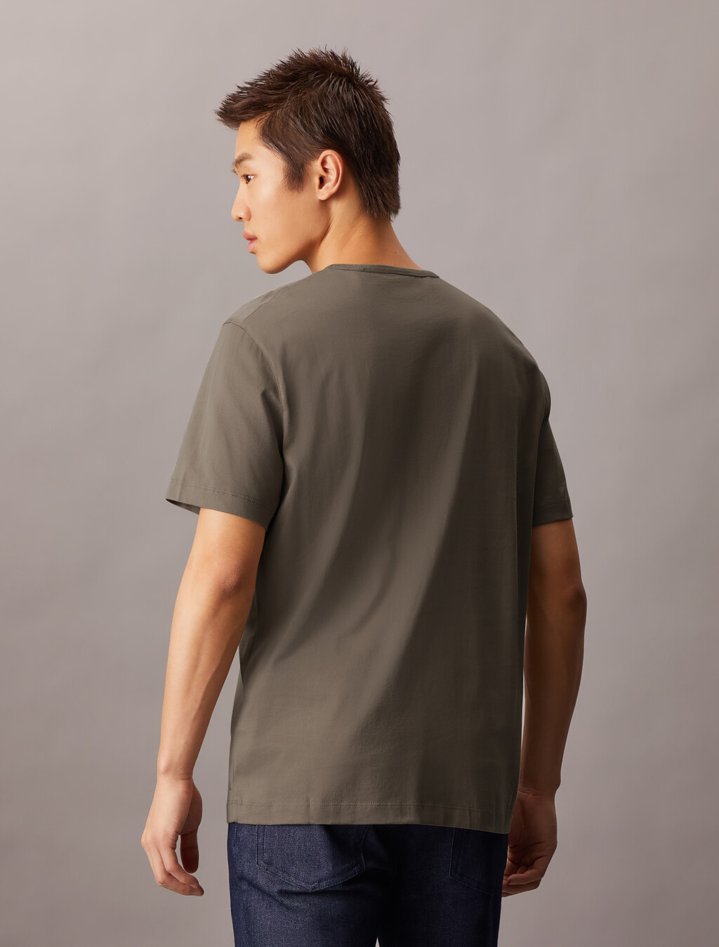 The Calvin Double Mercerized Tee, Driftwood, hi-res