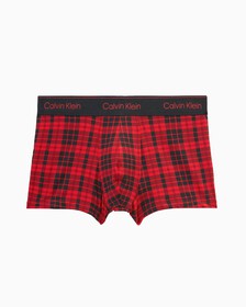Modern Cotton Holiday Trunk, SCOTTISH PLAID_ROUGE/SUNDRIED TOMATO, hi-res