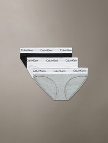 Icon Cotton 3 Pack Bikini, Black/ White/ Grey Heather (Legacy OGH), hi-res