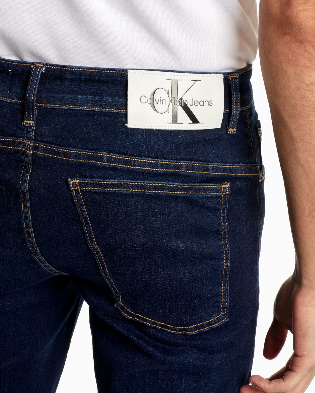 INFINITE FLEX BODY SKINNY JEANS, Dark Blue Dstr Tonal Logo, hi-res
