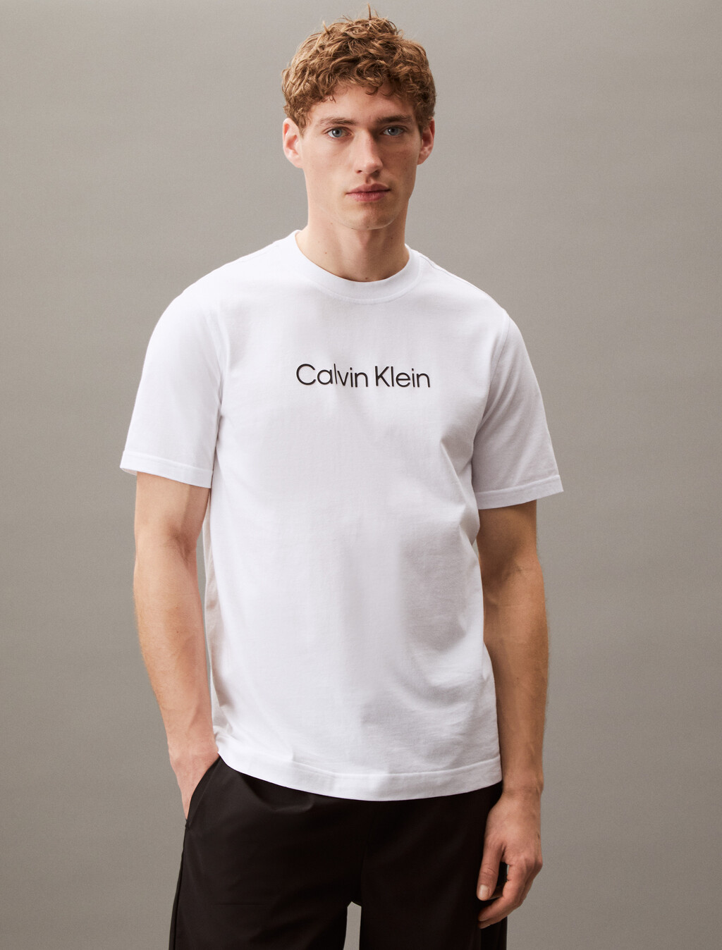 Essential Logo Short Sleeve Tee, Classic White, hi-res