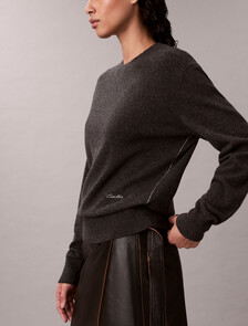 Cashmere Relaxed Jumper, B65 Charcoal Grey Heather, hi-res