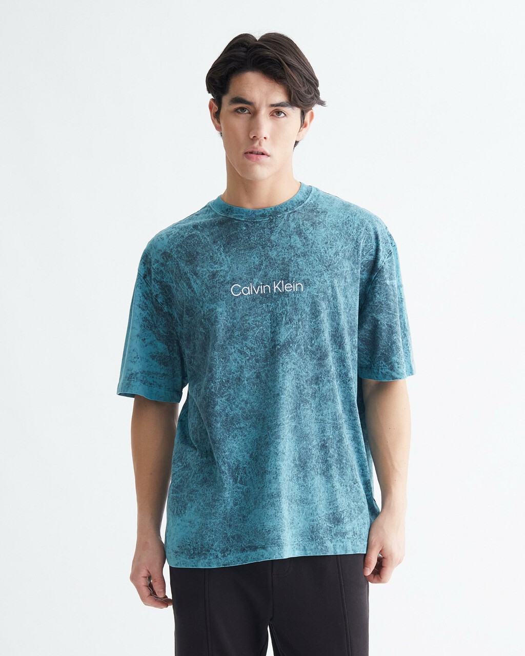 ALL OVER PRINT LOGO RELAXED TEE, Old Country Blue, hi-res