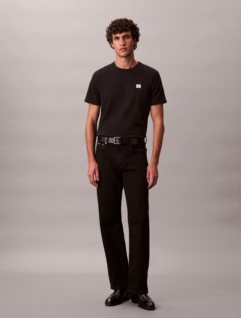 Monogram Patch Classic Tee, Black, hi-res