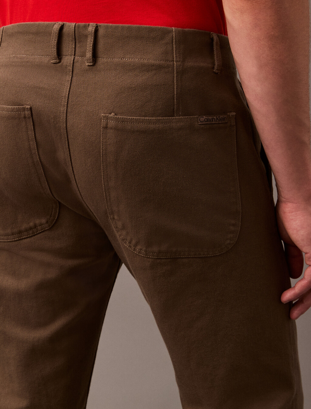 Straight Cotton Twill Hollywood Waist Pant, Bungee Cord, hi-res