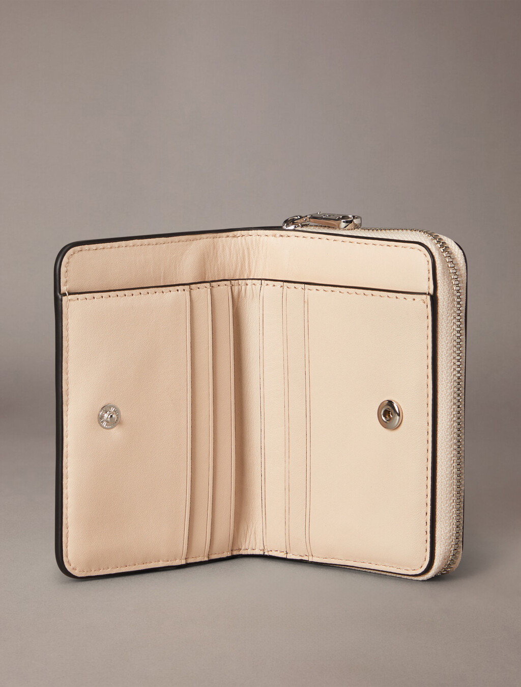 Minimal Monogram Medium Zip Around Wallet, Gray Morn, hi-res