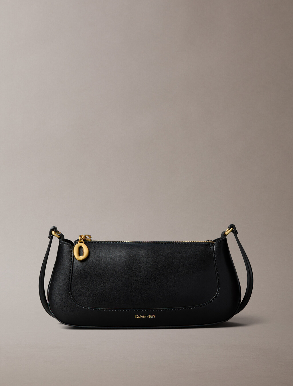 Long Zip Crossbody Bag, Black, hi-res