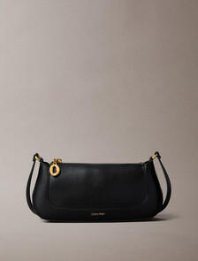 Long Zip Crossbody Bag, Black, hi-res