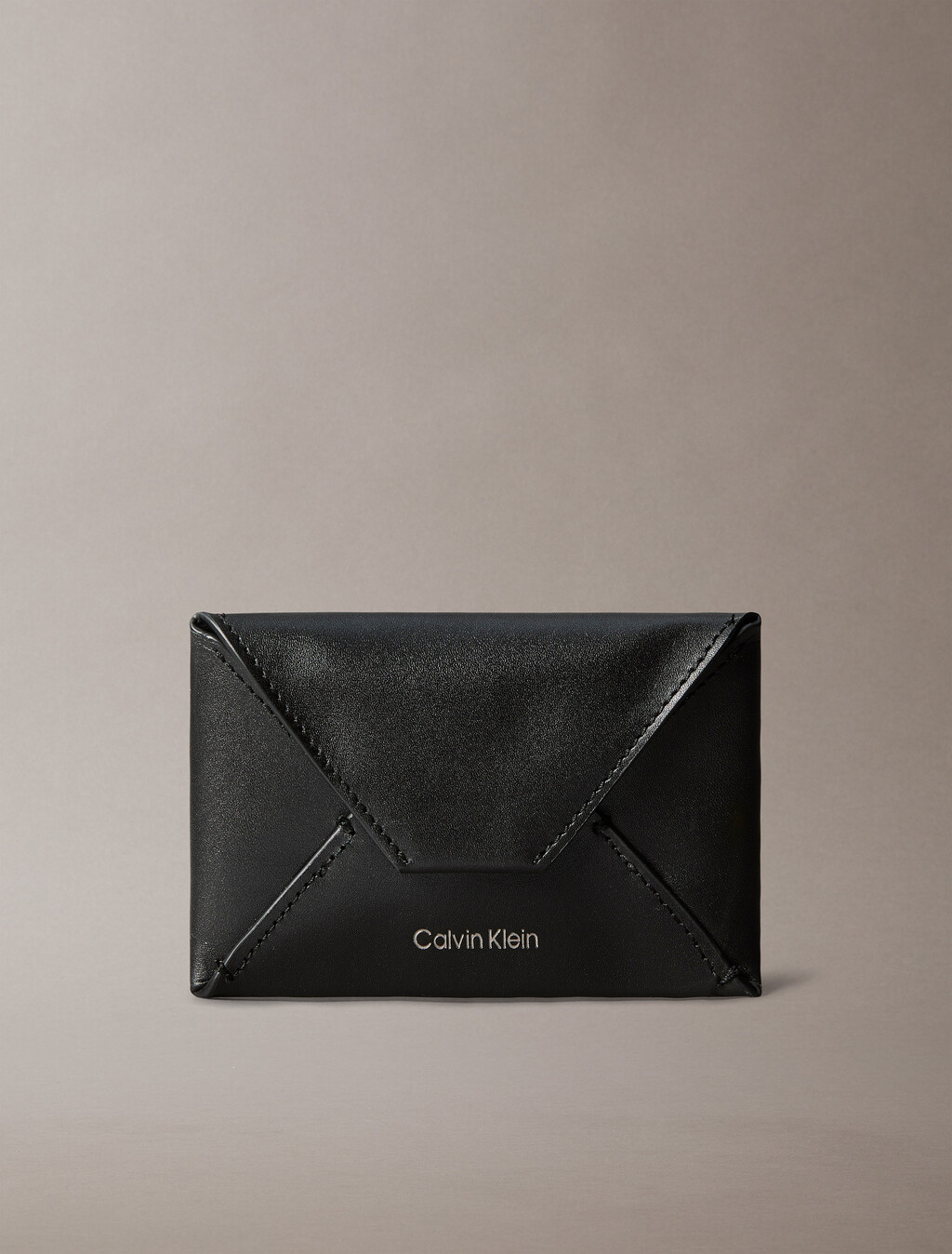 Leather Envelope Card Case, Black, hi-res