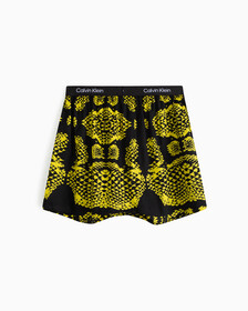 CALVIN KLEIN 1996 WOVEN  COTTON BOXERS, SNAKE PRINT_MORNINGSIDE YELLOW, hi-res