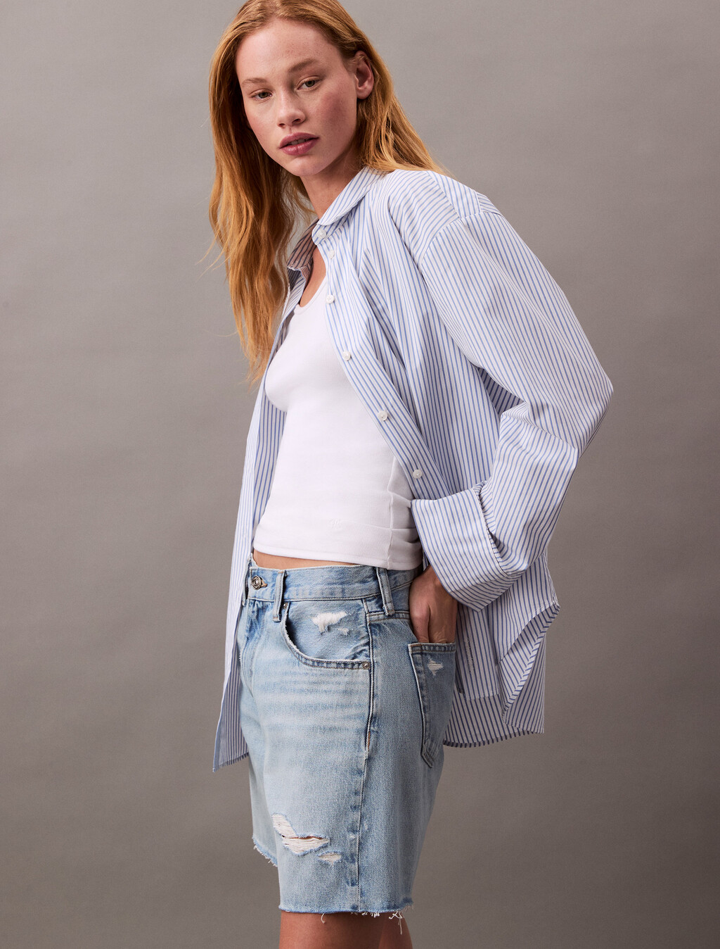 90's Denim Shorts, RAMS HEAD, hi-res