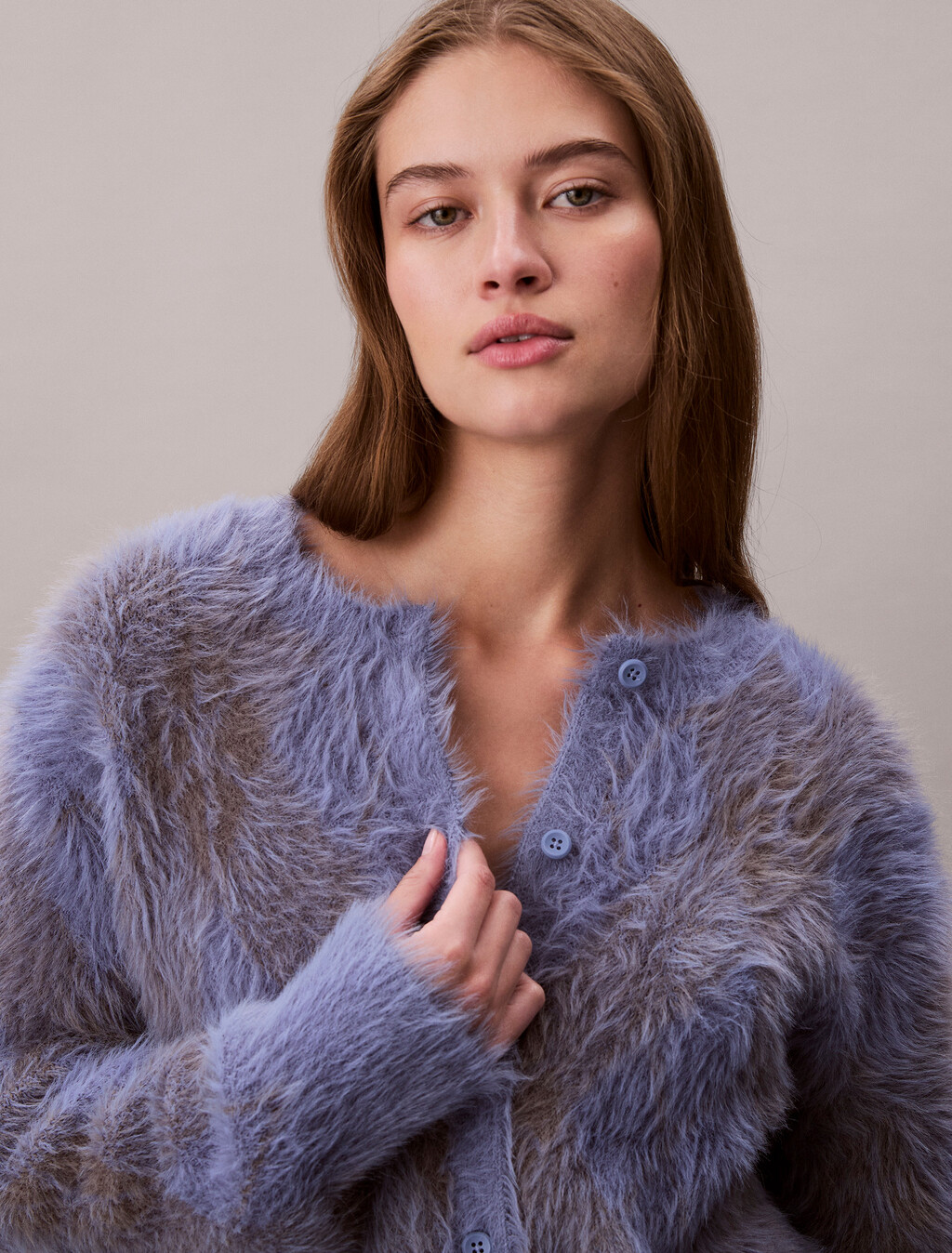 Soft Argyle Relaxed Cardigan, Dusty Sailor Blue, hi-res