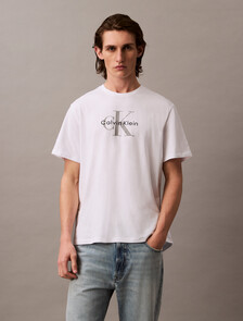 Relaxed Monogram T-shirt, Brilliant White, hi-res