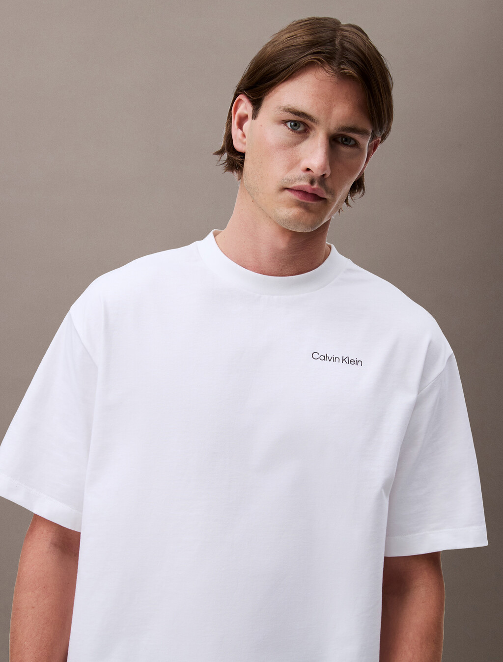 Flower Applique Relaxed Tee, Brilliant White, hi-res