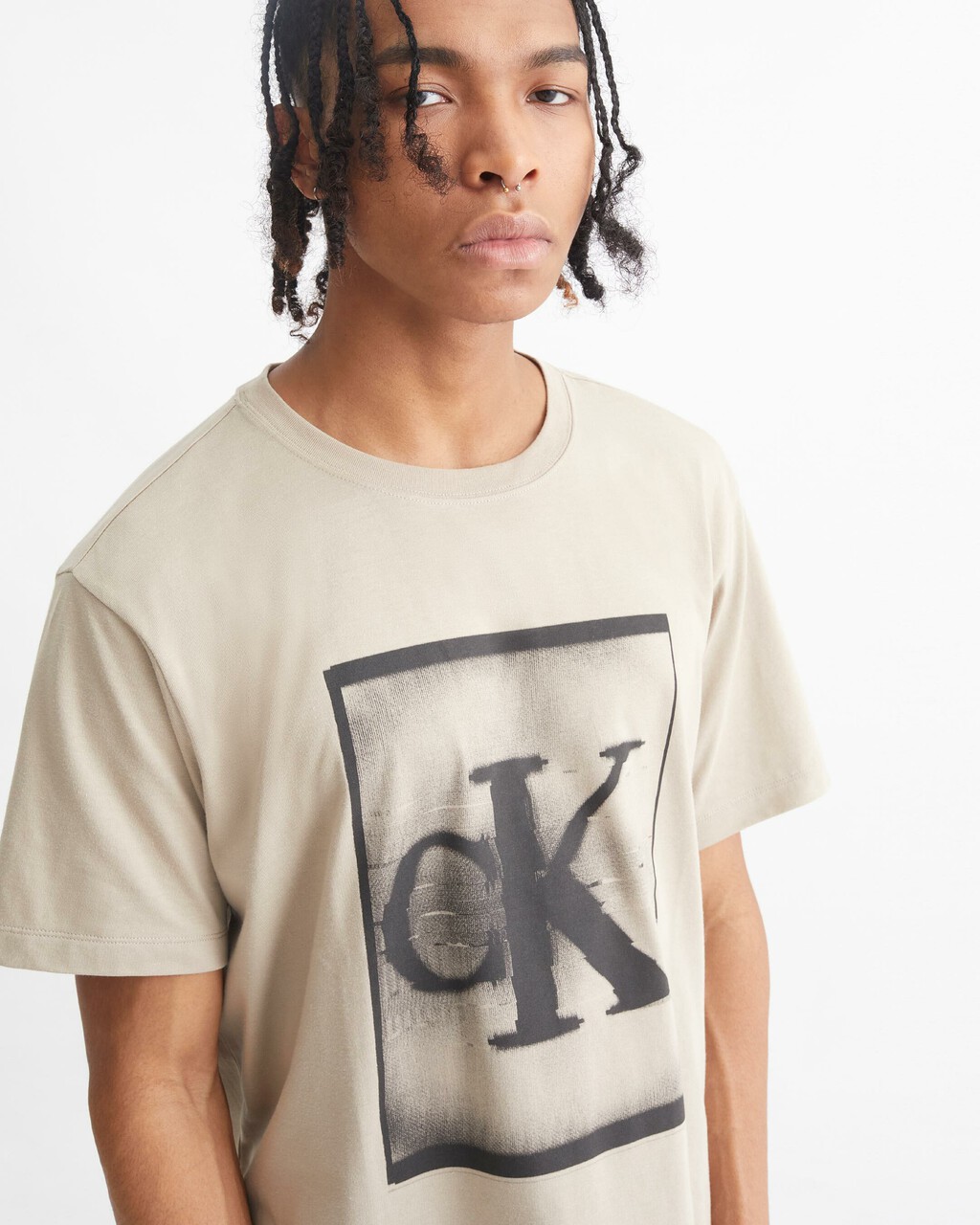 LOGO GYM T-SHIRT, WINTER LINEN, hi-res