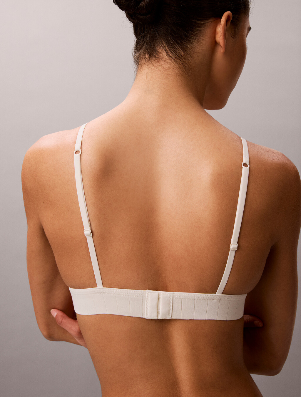 Lightly Lined Triangle Bralette - Heritage Classic Cotton Stretch, Tofu, hi-res