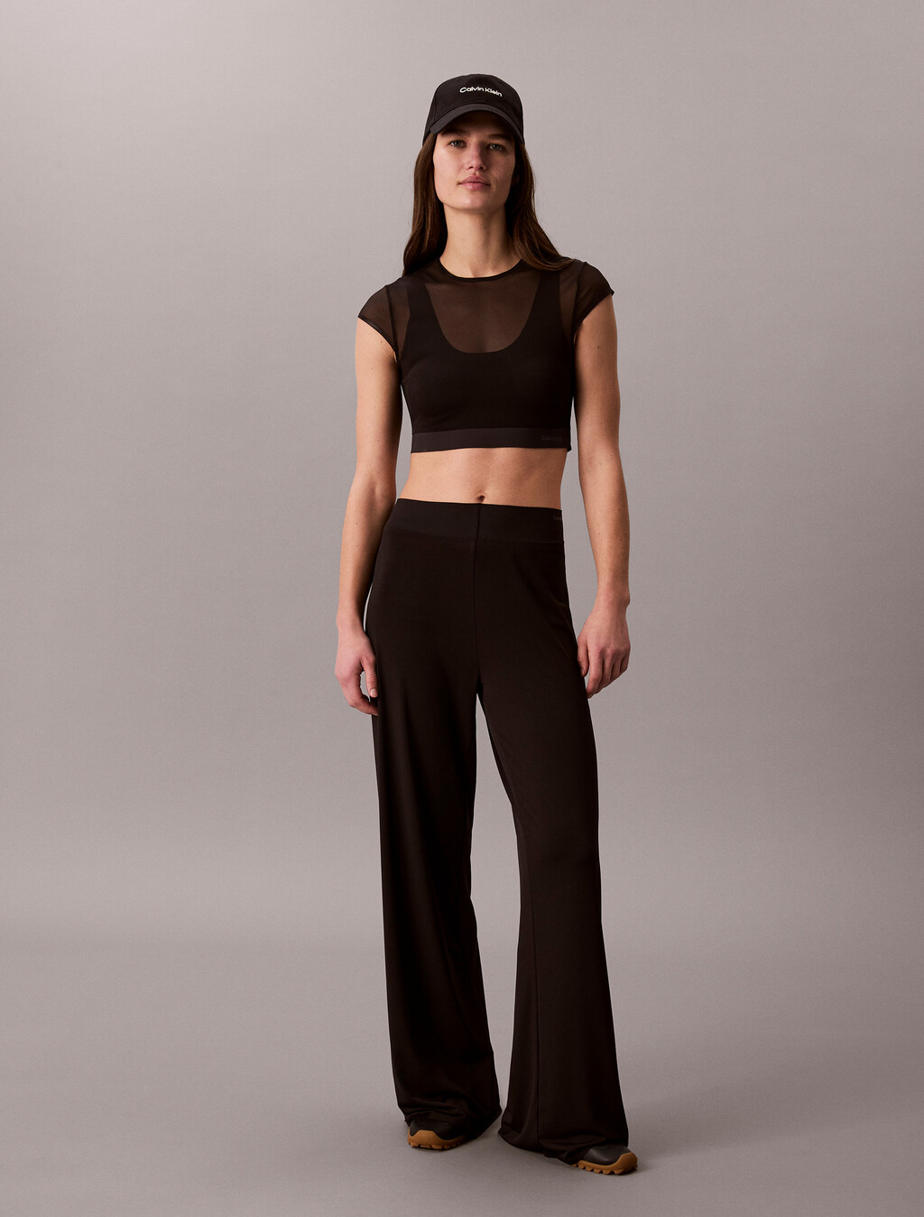 Performance Wide Leg Sculpt Trousers, Black, hi-res