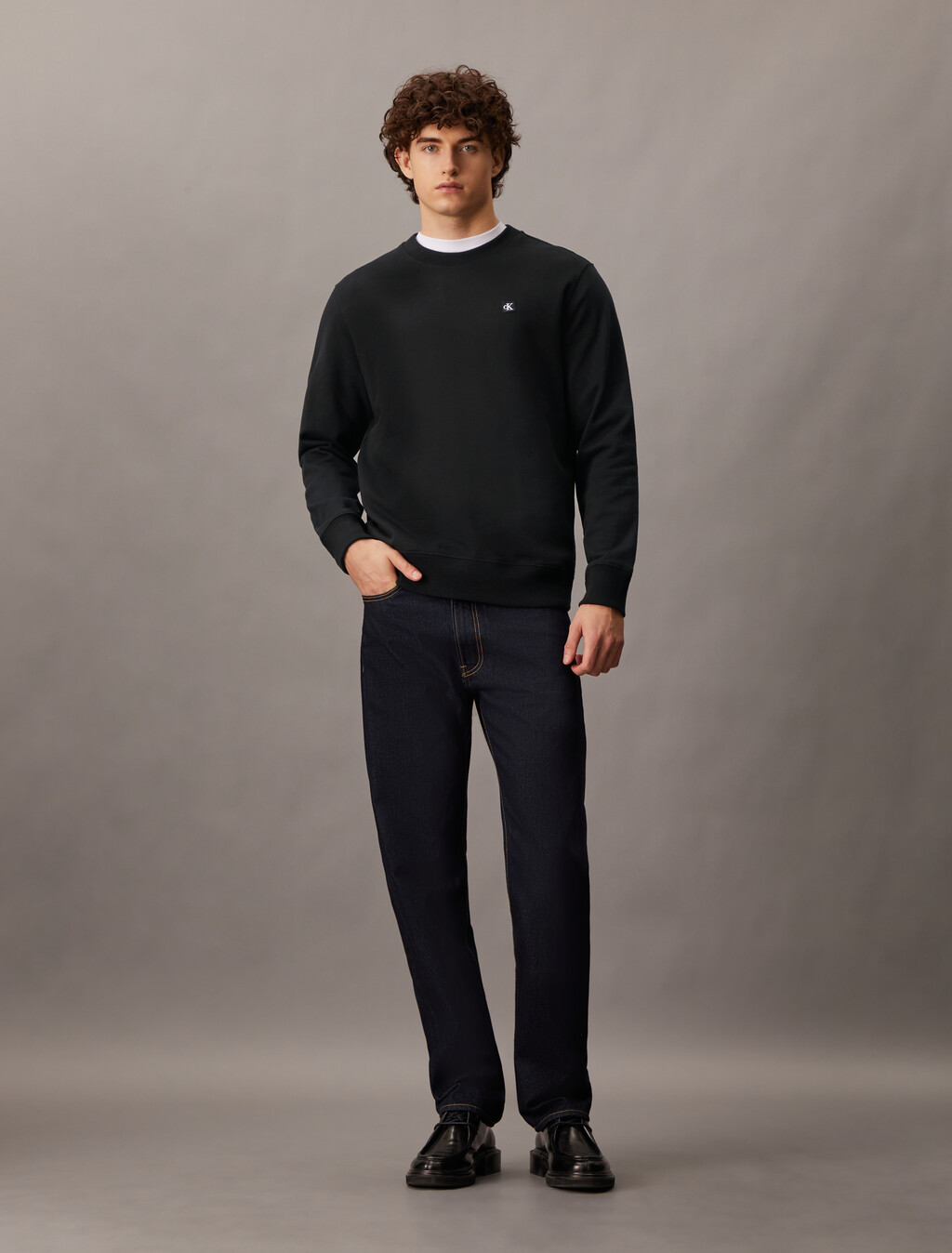 CK Badge Regular Sweatshirt, Ck Black, hi-res