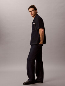 Eco Cool Short Sleeve Denim Shirt, RAW RINSE, hi-res