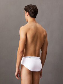 2 Pack Icon Cotton Stretch Hipster Briefs, White, hi-res
