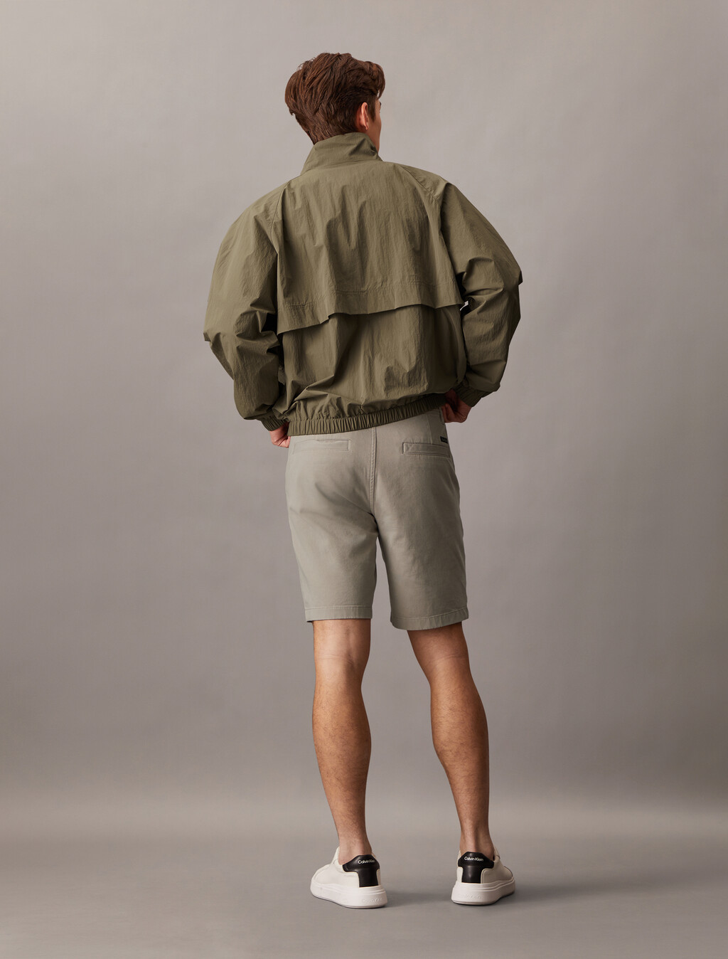 Essential Cotton Lyocell Chino Shorts, Rock Ridge, hi-res
