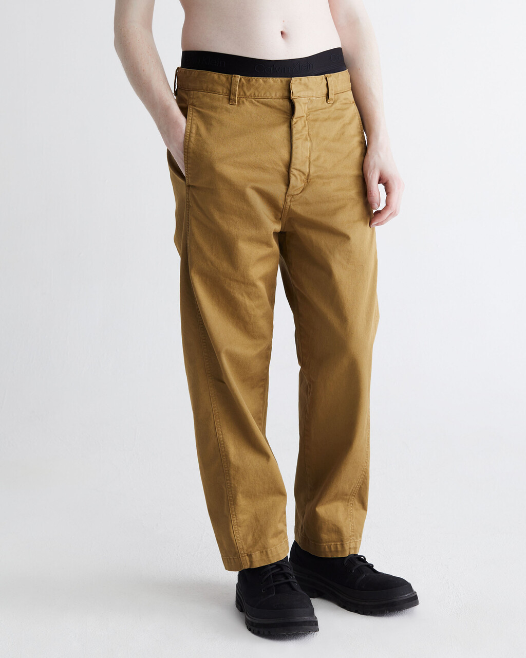 STANDARDS OVERDYED UTILITY CROPPED PANTS, OLIVE-211KCB, hi-res