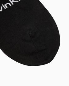 MEN'S LOGO LOW CUT SOCKS, BLACK WHITE, hi-res
