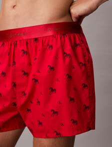 Lunar New Year Slim Boxer, Untamed Horses_Rouge, hi-res
