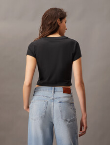 Institutional Baby Tee, Black, hi-res