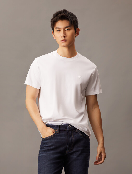 Embossed Monogram Slim Tee