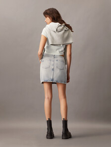 Regular Denim Mini Skirt, Denim Light, hi-res