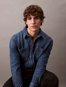 Lean Denim Shirt, CK NO05, hi-res