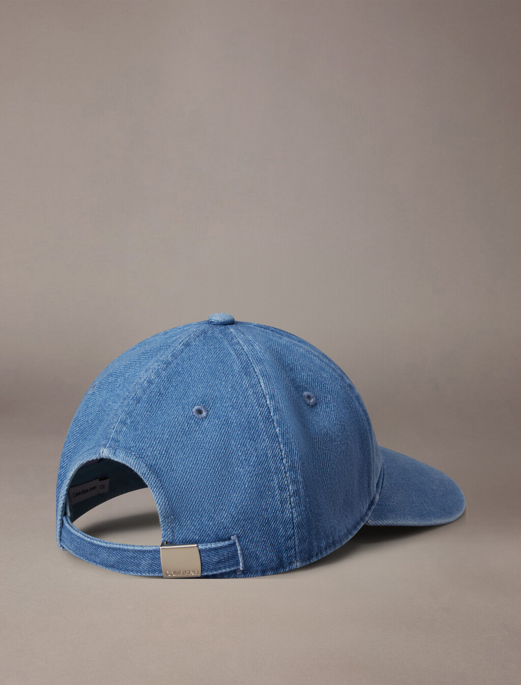 Small Monogram Denim Cap, New Blue, hi-res