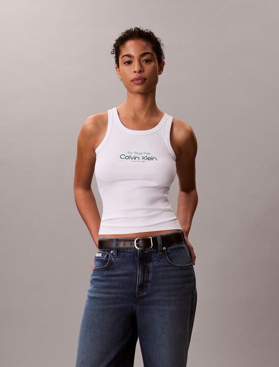Slim Ribbed Cotton Tank Top