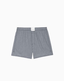 PURE COTTON SLEEP SLIM BOXERS, Blue Chambray Heather, hi-res