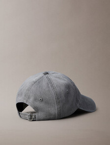 Large Monogram Denim Baseball Cap, DARK GREY, hi-res