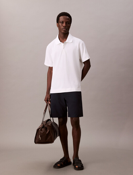 Cotton Blend Pique Polo Shirt