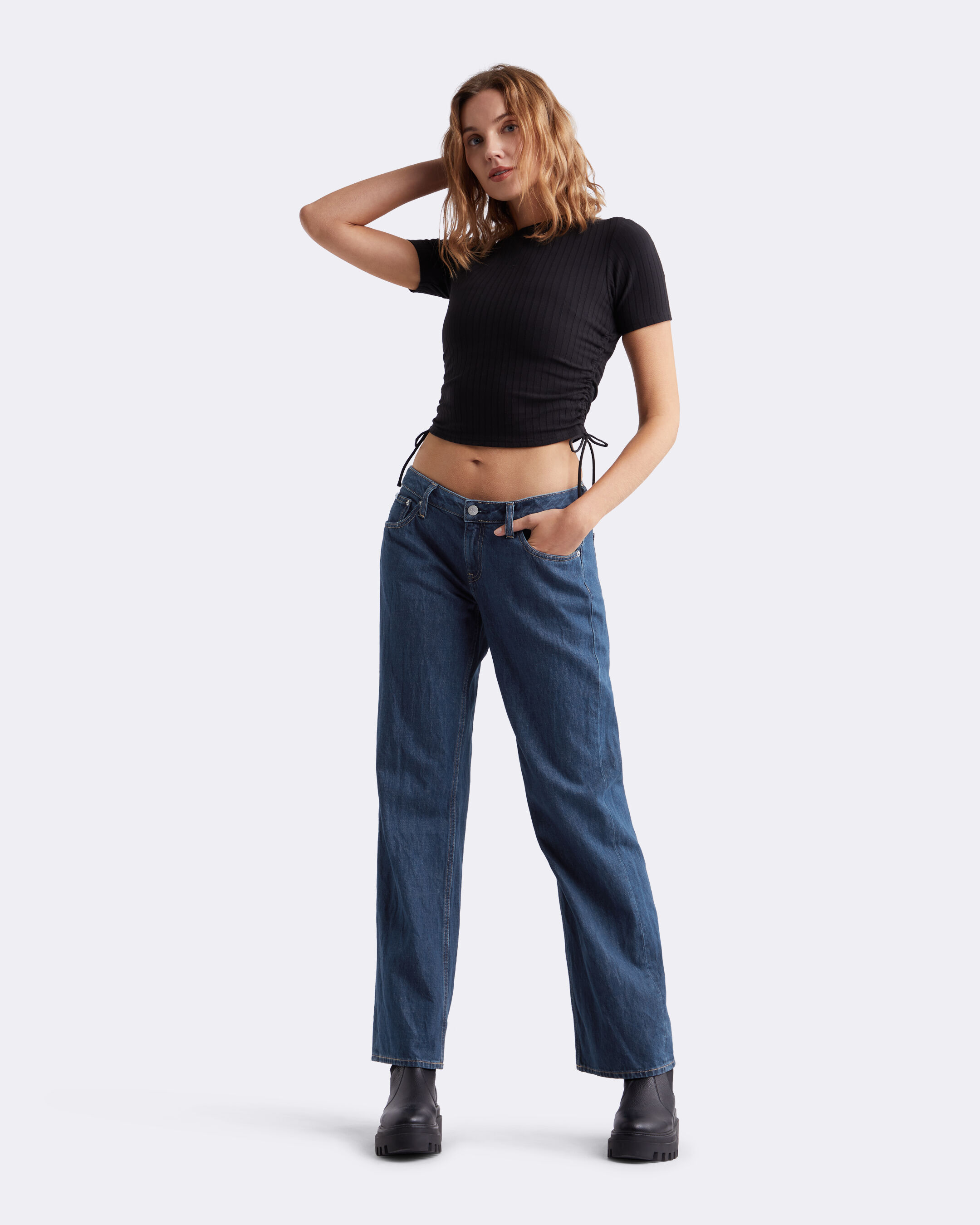 Low rise baggy jeans clearance