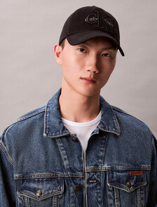 Layered Monogram Logo Graphic Baseball Cap, Black, hi-res